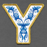 Festive & Elegant Alphabet Ornaments - Letter Y (In-the-Hoop)
