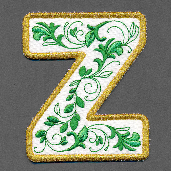 Festive & Elegant Alphabet Ornaments - Letter Z (In-the-Hoop)