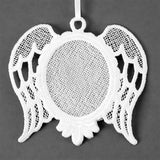 Angel Wings Frame Ornament (Lace)