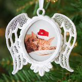 Angel Wings Frame Ornament (Lace)