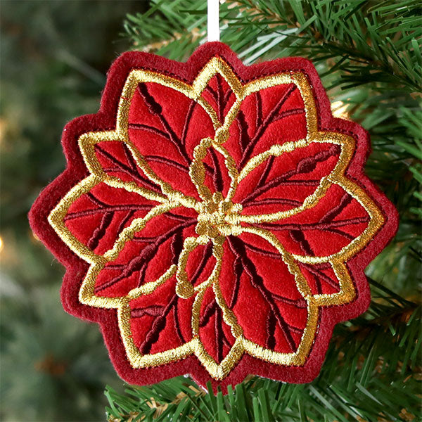 Festive Woodland Ornaments - Poinsettia