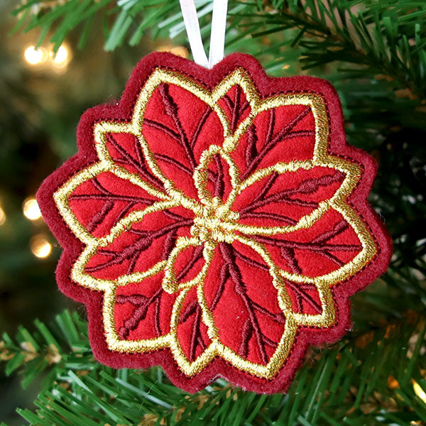 Festive Woodland Ornaments - Poinsettia