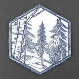 Hexagon Winter Scene Coaster 1 (In-the-Hoop)