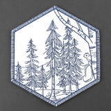 Hexagon Winter Scene Coaster 3 (In-the-Hoop)