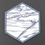 Hexagon Winter Scene Coaster 5 (In-the-Hoop)