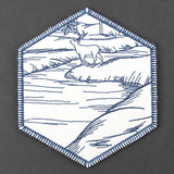 Hexagon Winter Scene Coaster 5 (In-the-Hoop)