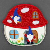 Toadstool Gnome House Trivet (In-the-Hoop)