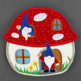 Toadstool Gnome House Trivet (In-the-Hoop)