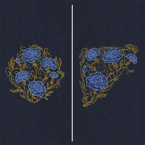 Gilded Filigree Carnations Pillow Pair