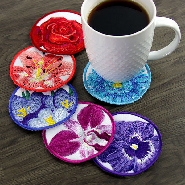 True Beauty Crocus Coaster (In-the-Hoop)