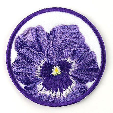 True Beauty Pansy Coaster (In-the-Hoop)