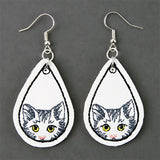 Here Kitty Kitty Leather Earrings (In-the-Hoop)