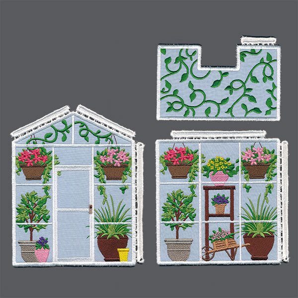 Out in the Greenhouse Tissue Box (In-the-Hoop)