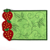 Summer Strawberries Mug Rug (In-the-Hoop)