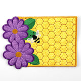 Daisies and Honeybee Mug Rug (In-the-Hoop)