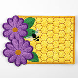 Daisies and Honeybee Mug Rug (In-the-Hoop)