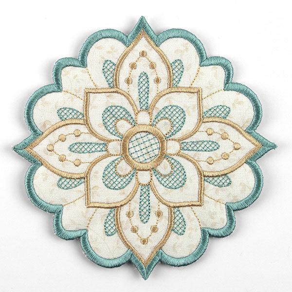 Art Deco Flower Trivet (In-the-Hoop)