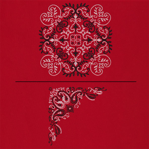 Delicate Paisley Pattern Bandana Pillow Pair