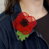 Organza and Lace 3D Poppy Flower (In-the-Hoop)