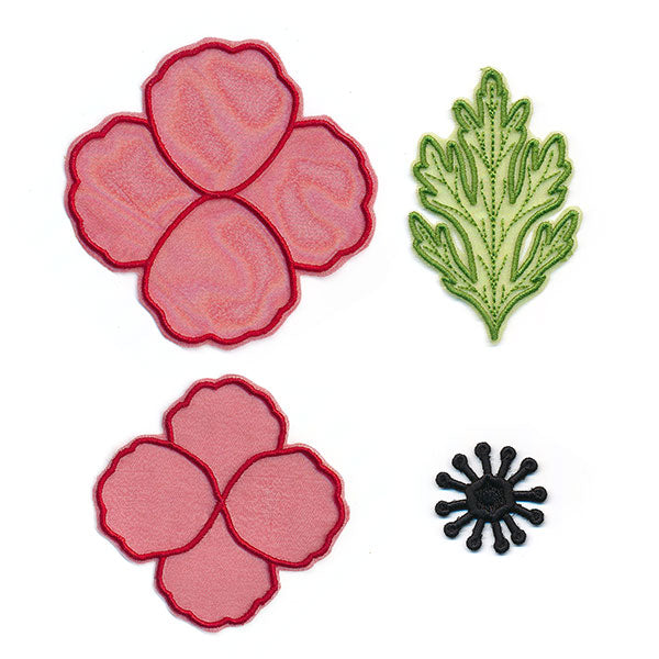 Organza and Lace 3D Poppy Flower (In-the-Hoop)