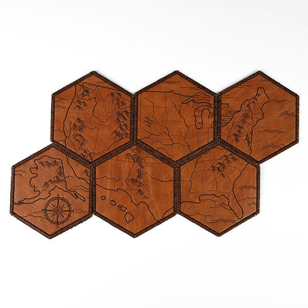 From Sea to Shining Sea United States Map Coaster - Northwest (In-the-Hoop)