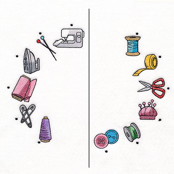 Stitch of Time Sewing Notions Clock - Split