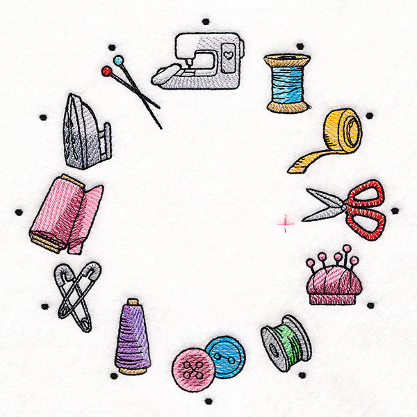 Stitch of Time Sewing Notions Clock - Split