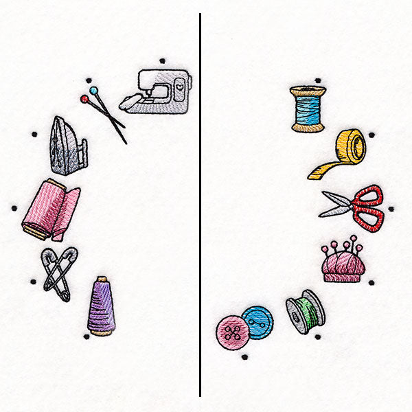 Stitch of Time Sewing Notions Clock - Split