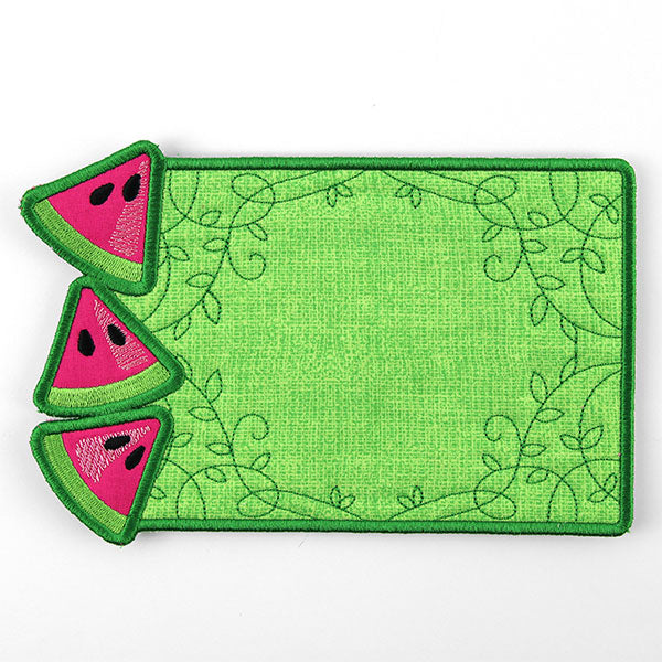 Summer Watermelon Mug Rug (In-the-Hoop)