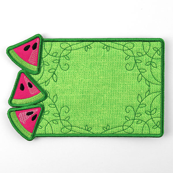 Summer Watermelon Mug Rug (In-the-Hoop)