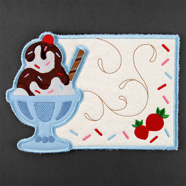 Sweet Sundae Mug Rug (In-the-Hoop)