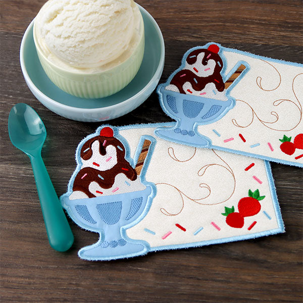 Sweet Sundae Mug Rug (In-the-Hoop)