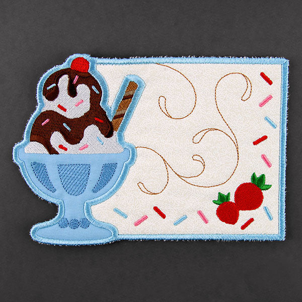 Sweet Sundae Mug Rug (In-the-Hoop)