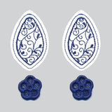 Leather and Lace Flower Earrings (In-the-Hoop)