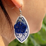 Leather and Lace Flower Earrings (In-the-Hoop)