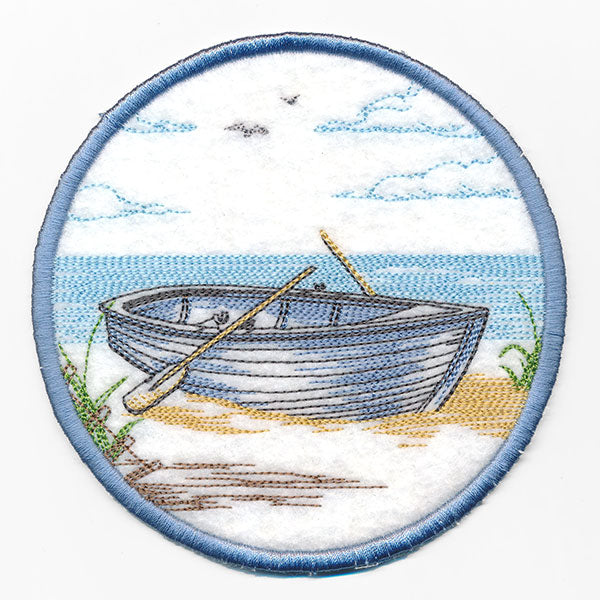 By the Seaside Row Boat Coaster (In-the-Hoop)