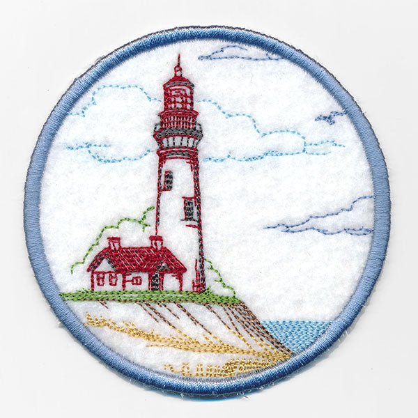 By the Seaside Lighthouse Coaster (In-the-Hoop)