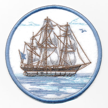 Setting Sail Clipper Ship Coaster (In-the-Hoop)