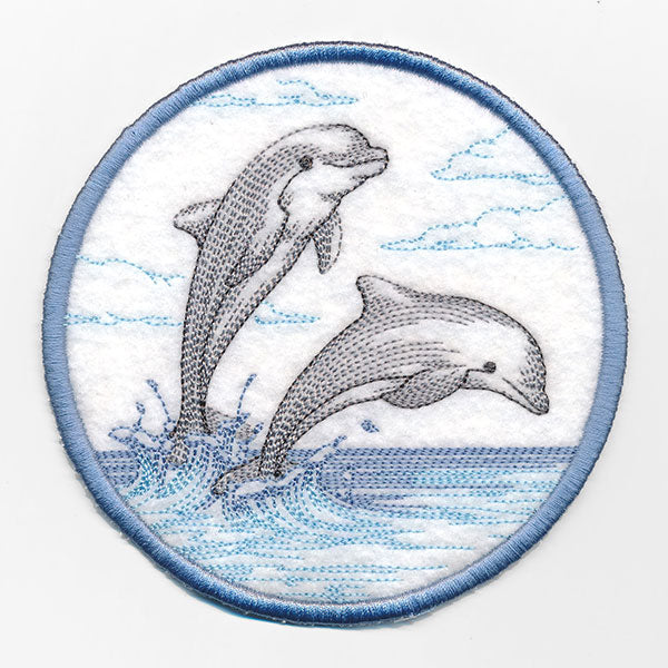 Leaping Dolphins Coaster (In-the-Hoop)