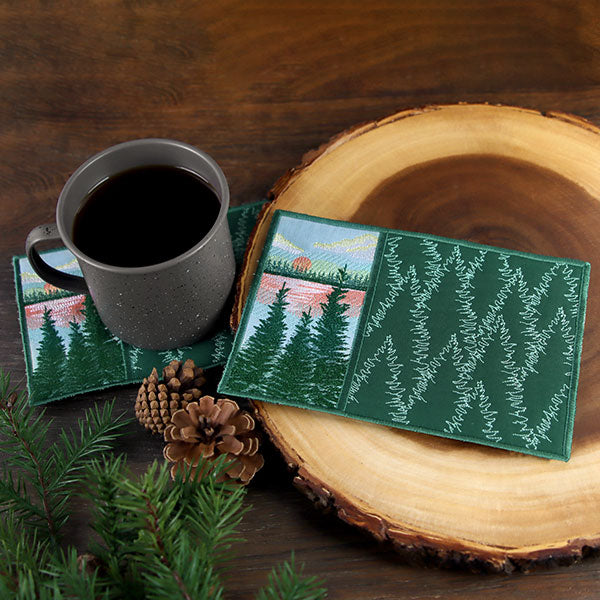 Great Outdoors Mug Rug (In-the-Hoop)