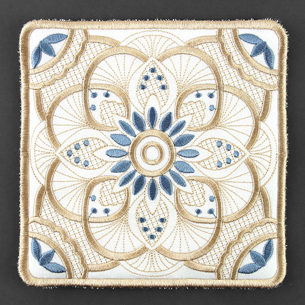 Art Deco Kaleidoscope Trivet (In-the-Hoop)
