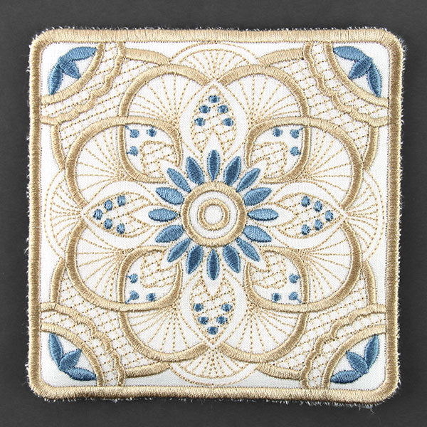 Art Deco Kaleidoscope Trivet (In-the-Hoop)