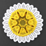 Darling Daisy Wine Glass Coaster (Lace)