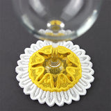 Darling Daisy Wine Glass Coaster (Lace)