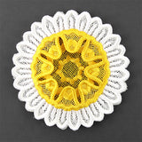 Darling Daisy Wine Glass Coaster (Lace)