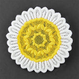 Darling Daisy Wine Glass Coaster (Lace)