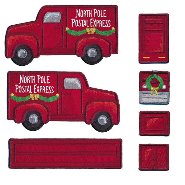 3D North Pole Mail Truck (In-the-Hoop)