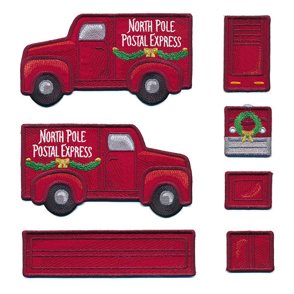 3D North Pole Mail Truck (In-the-Hoop)