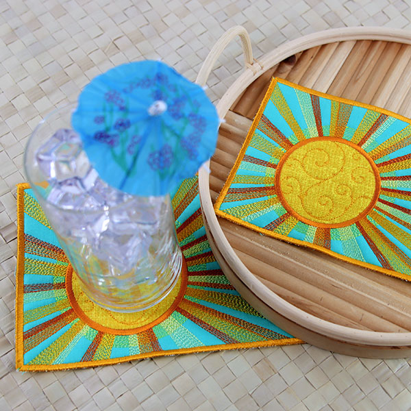 Sunshine & Stitches Mug Rug (In-the-Hoop)