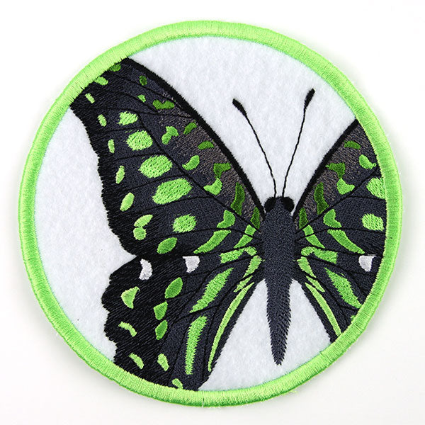 True Beauty Butterfly Coaster - Green Spotted Triangle (In-the-Hoop)
